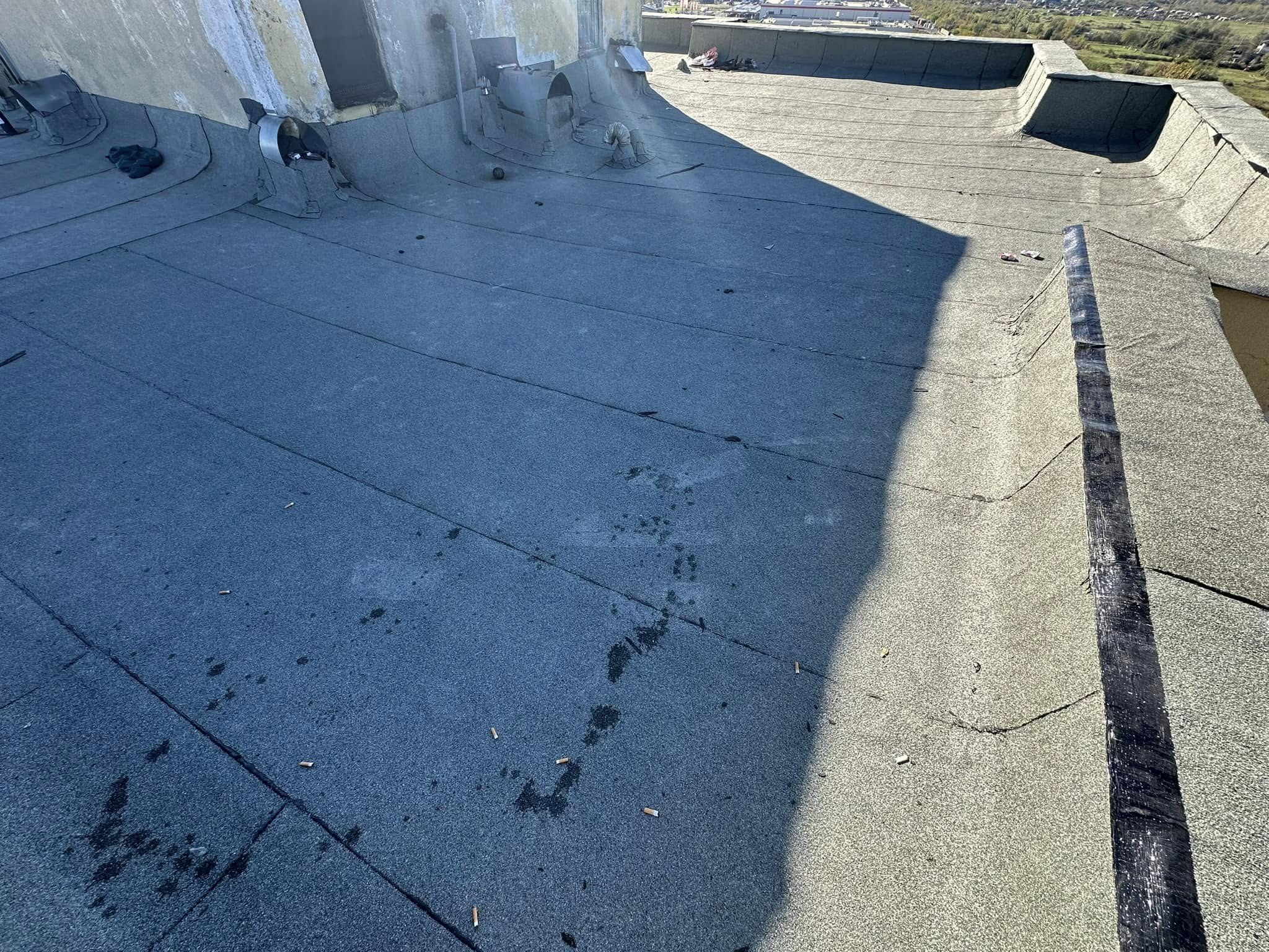 Terasă necirculabilă — hidroizolație cu membrană bituminoasă